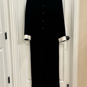 Ronni Nicole Black Maxi Dress with White Accents